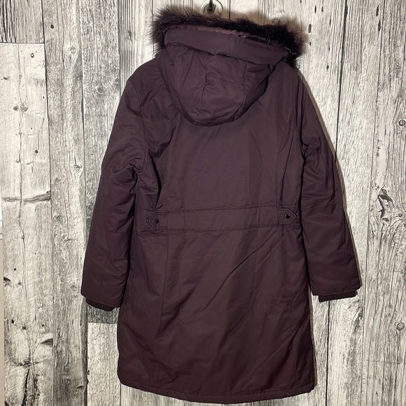 1 Madison Expedition Winter Jacket Faux Fur Hood, Burgundy - Picture 6 of 11